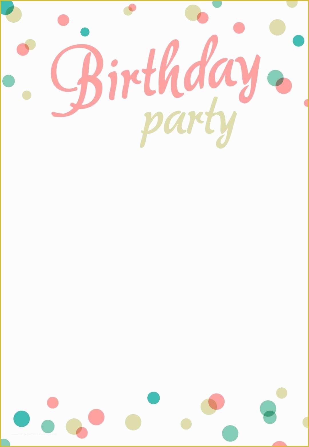 Free Birthday Card Templates For Word Of Birthday Party Invitation Free 