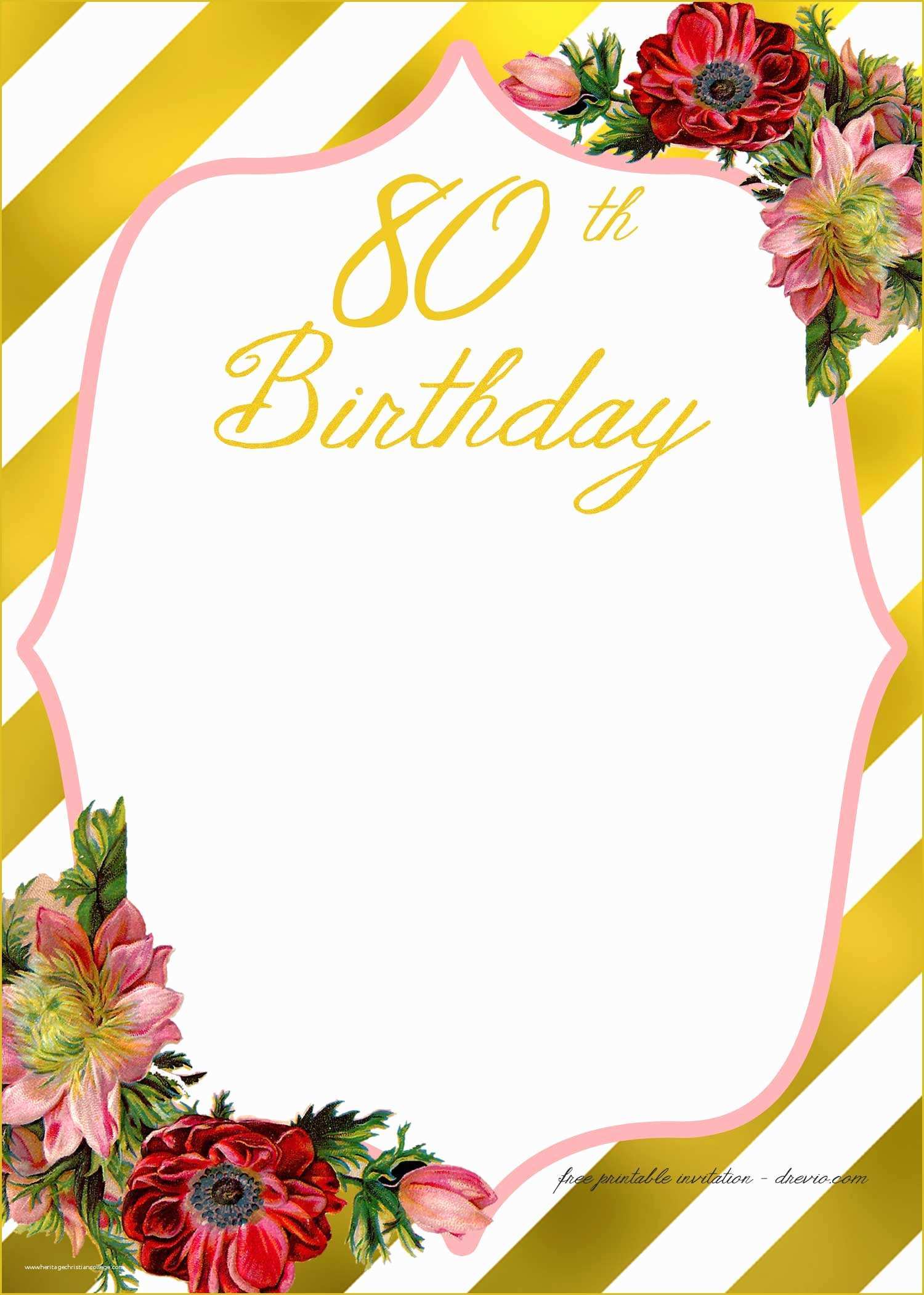 Free Birthday Party Invitation Templates Of Free Printable 50th 