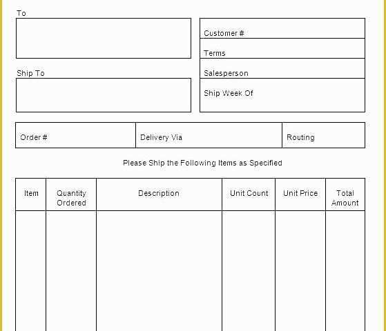 Free Blank Purchase order Template Of Word Purchase Blank Purchase order Template Free