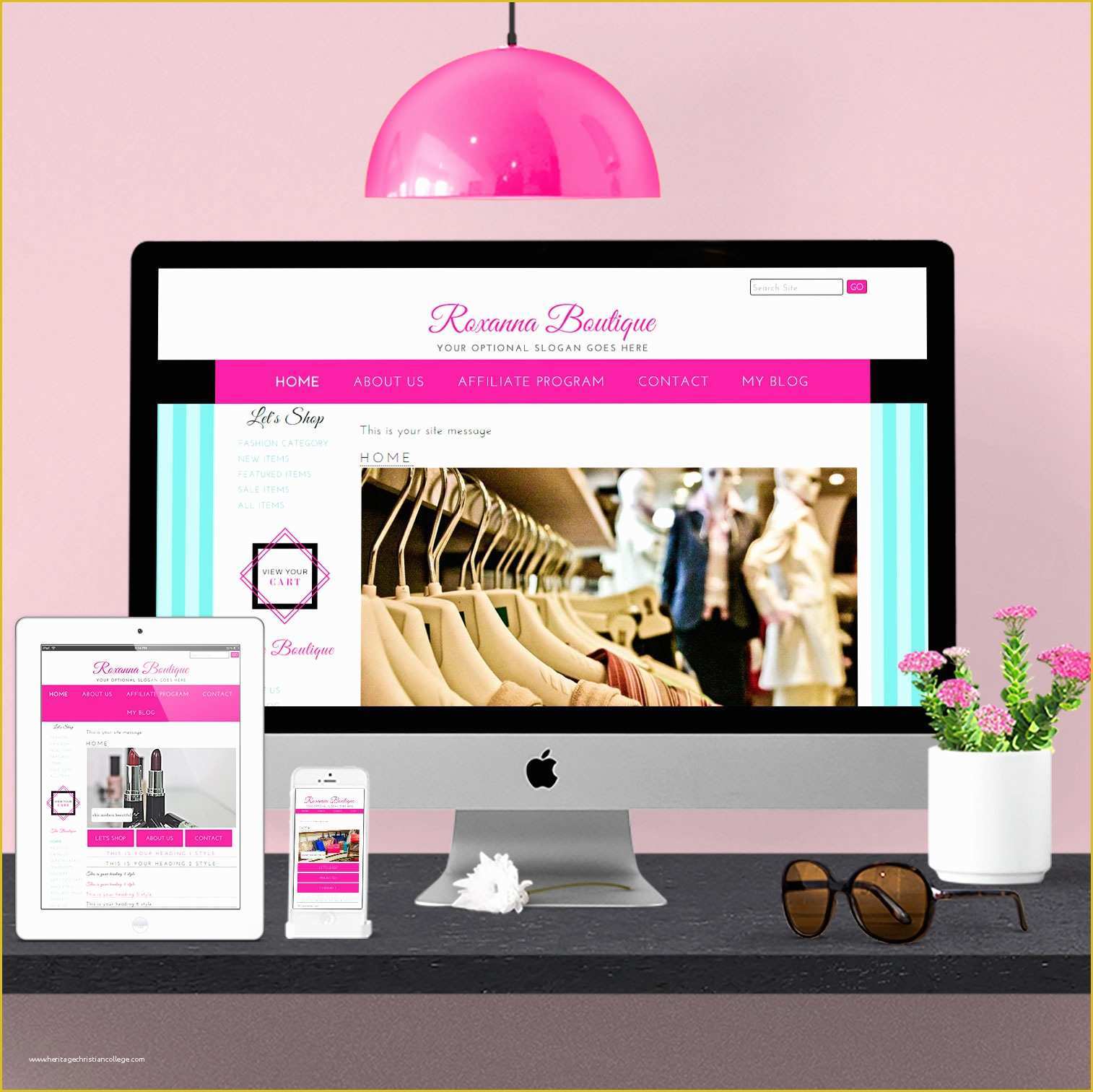 Free Boutique Templates For Website Of Roxanna Responsive Website Template Design