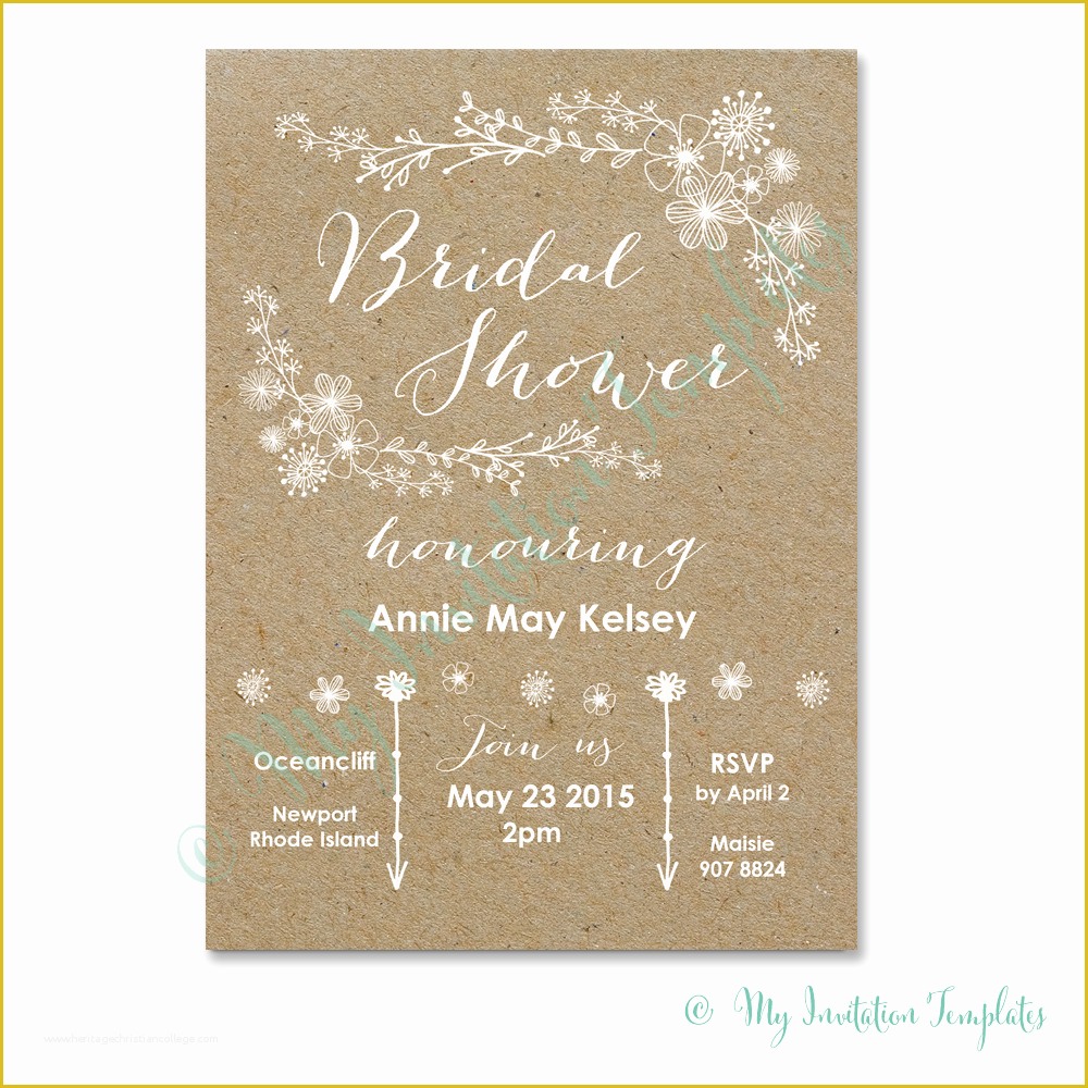 Free Bridal Shower Invitation Templates For Word Of Diy Bridal Shower 