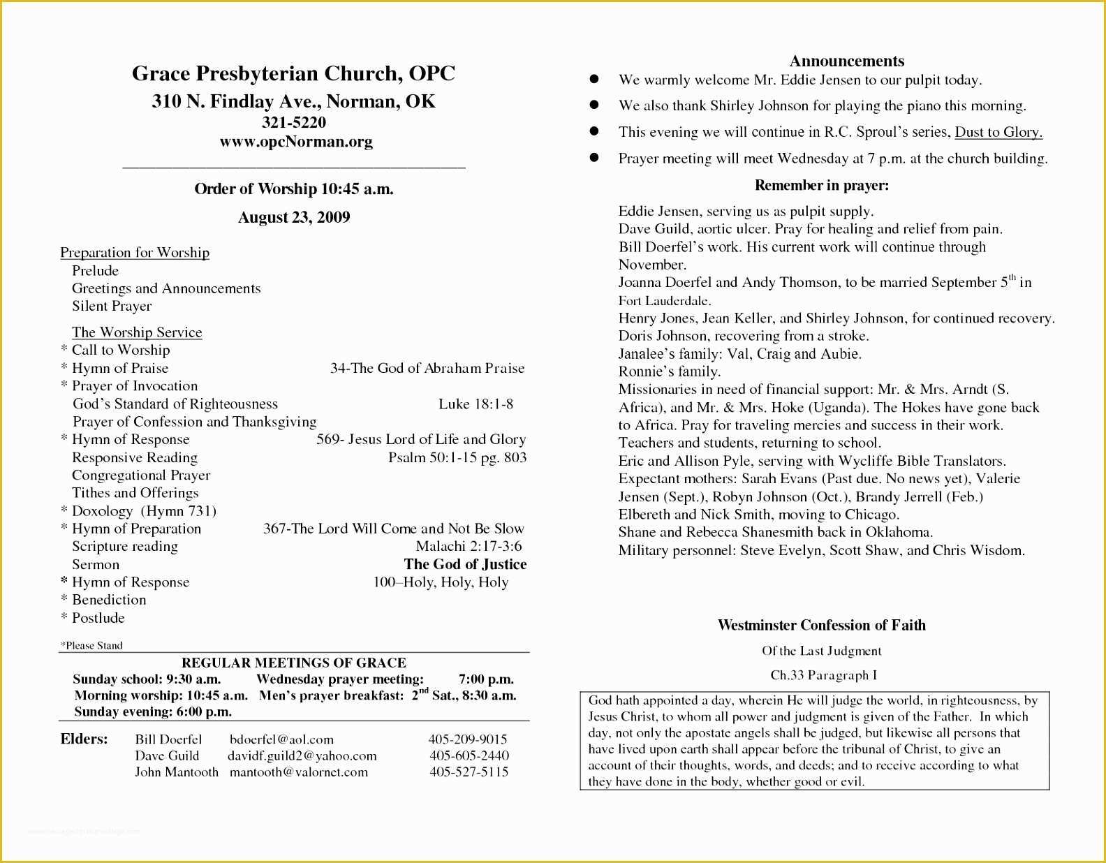 Free Bulletin Templates For Churches Of 12 Church Bulletin Template 