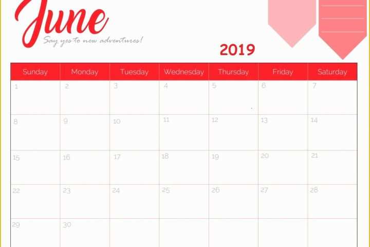 Free Calendar Template 2019 Of Free Printable 2019 Monthly Calendar