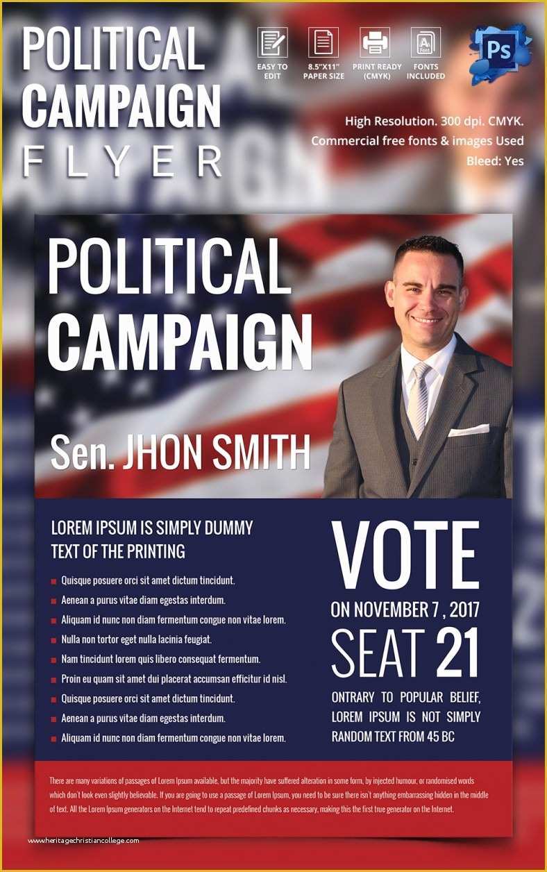Political Mailer Template Free Printable Templates