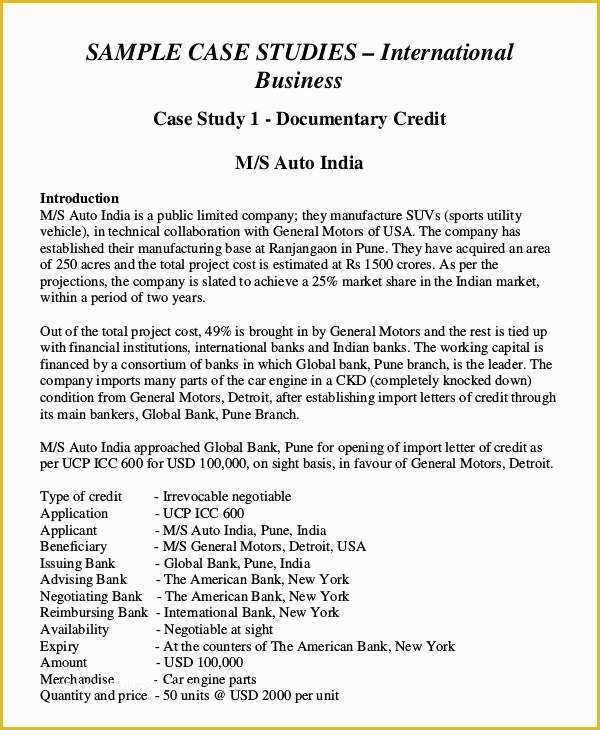 Free Case Study Template Of 37 Case Study Templates Word Pdf Pages 