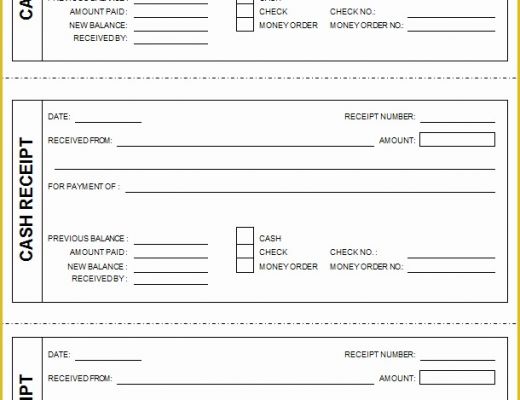 Free Cash Receipt Template Of Free Cash Receipt Template for Word