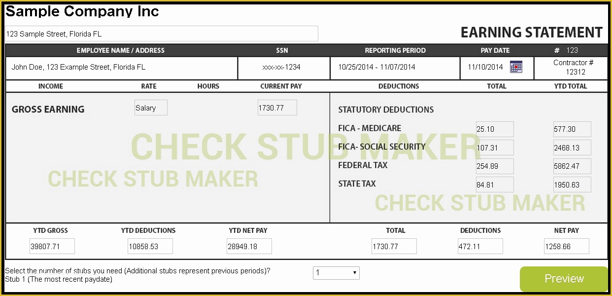 Free Check Stub Maker Template Of How to Make A Pay Stub Line Paystub Maker