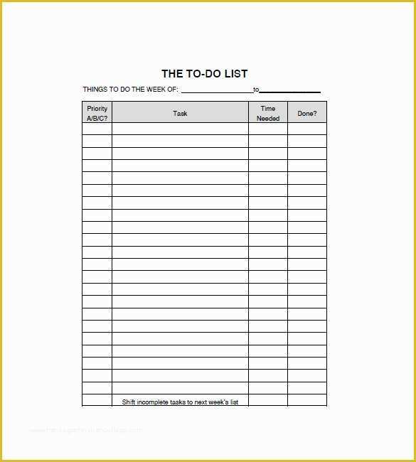 Free Checklist Template Word Of 15 Word Checklist Templates Free ...