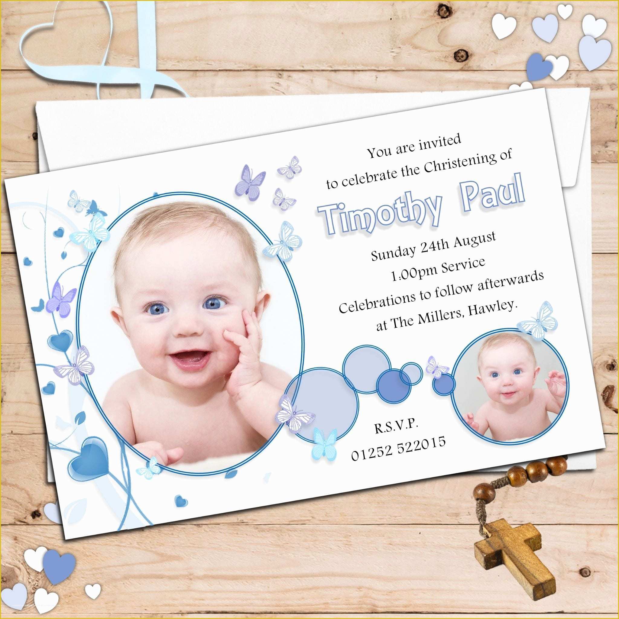 Free Christening Invitation Template For Baby Boy Of Invitation For 