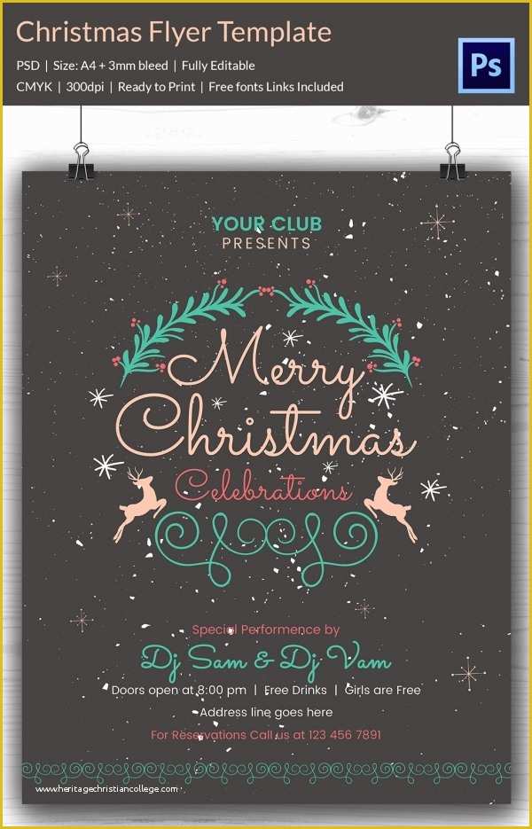 Free Christmas Flyer Templates Microsoft Word Of Holiday Flyer 