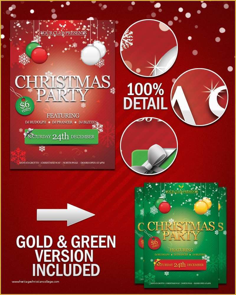  Free Christmas Flyer Templates Psd Of Free Christmas Party Flyer Psd By 