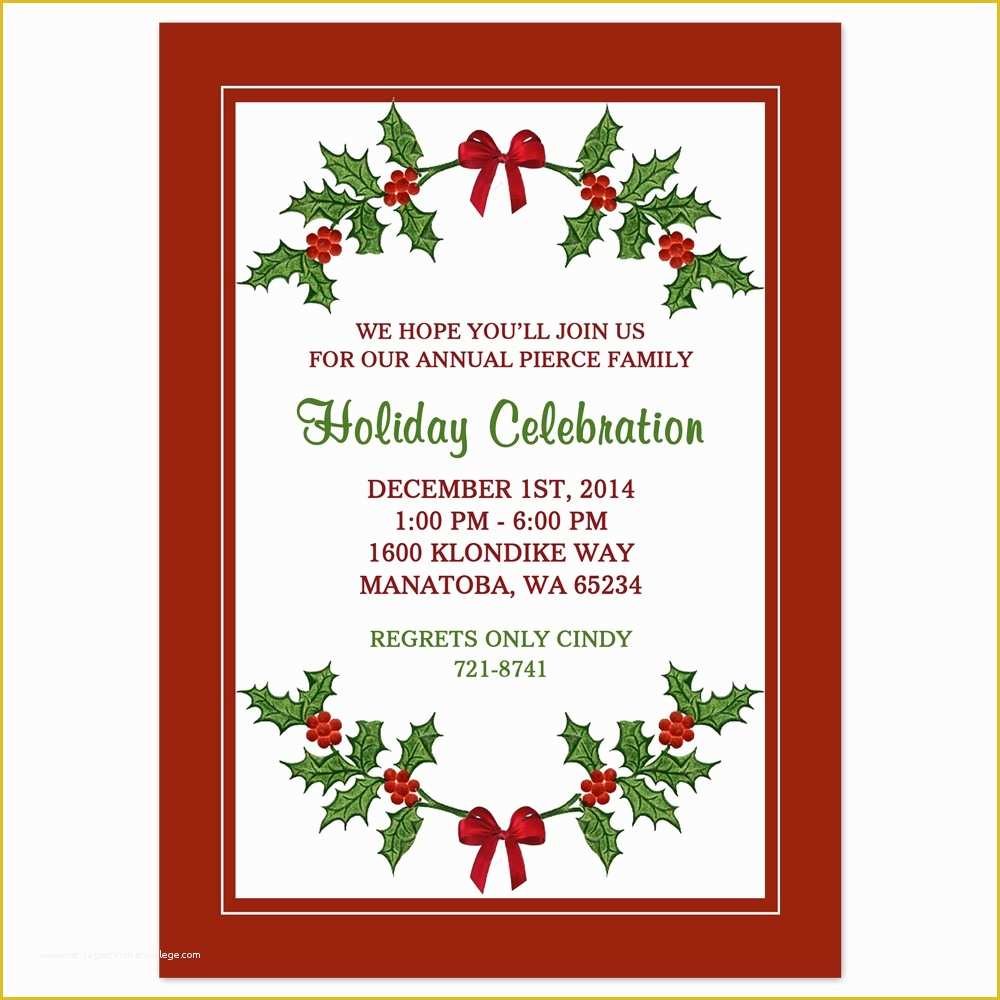 downloadable free holiday party invitation templates word