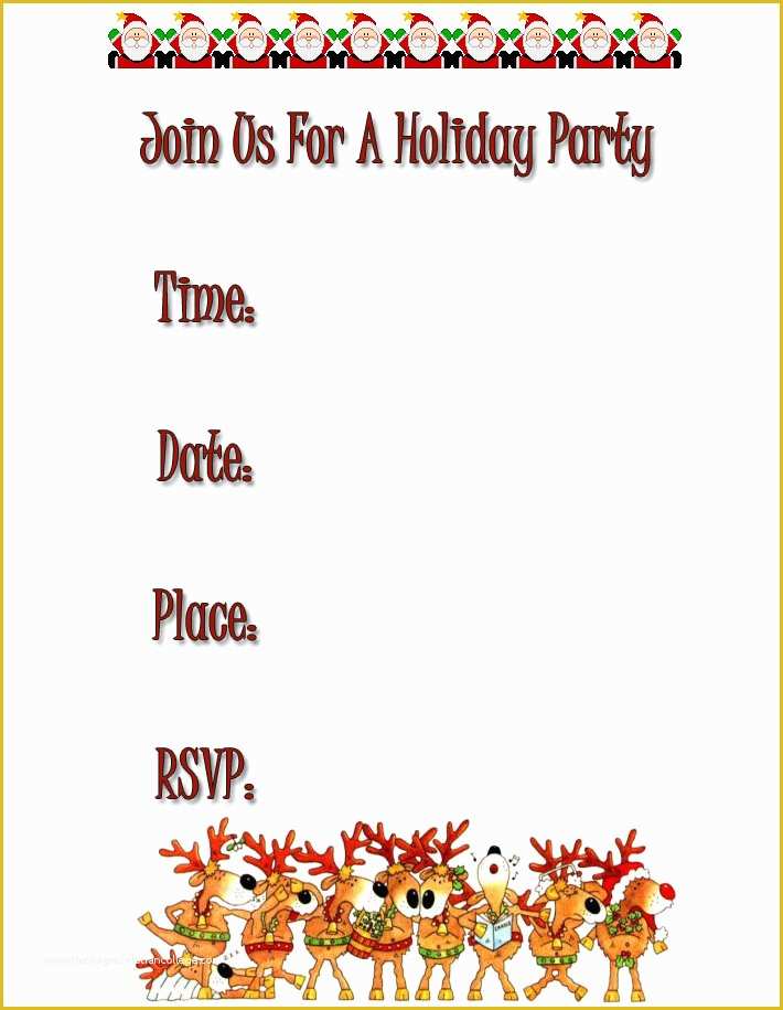 Free Christmas Party Invitation Templates Of Christmas Party Free ...