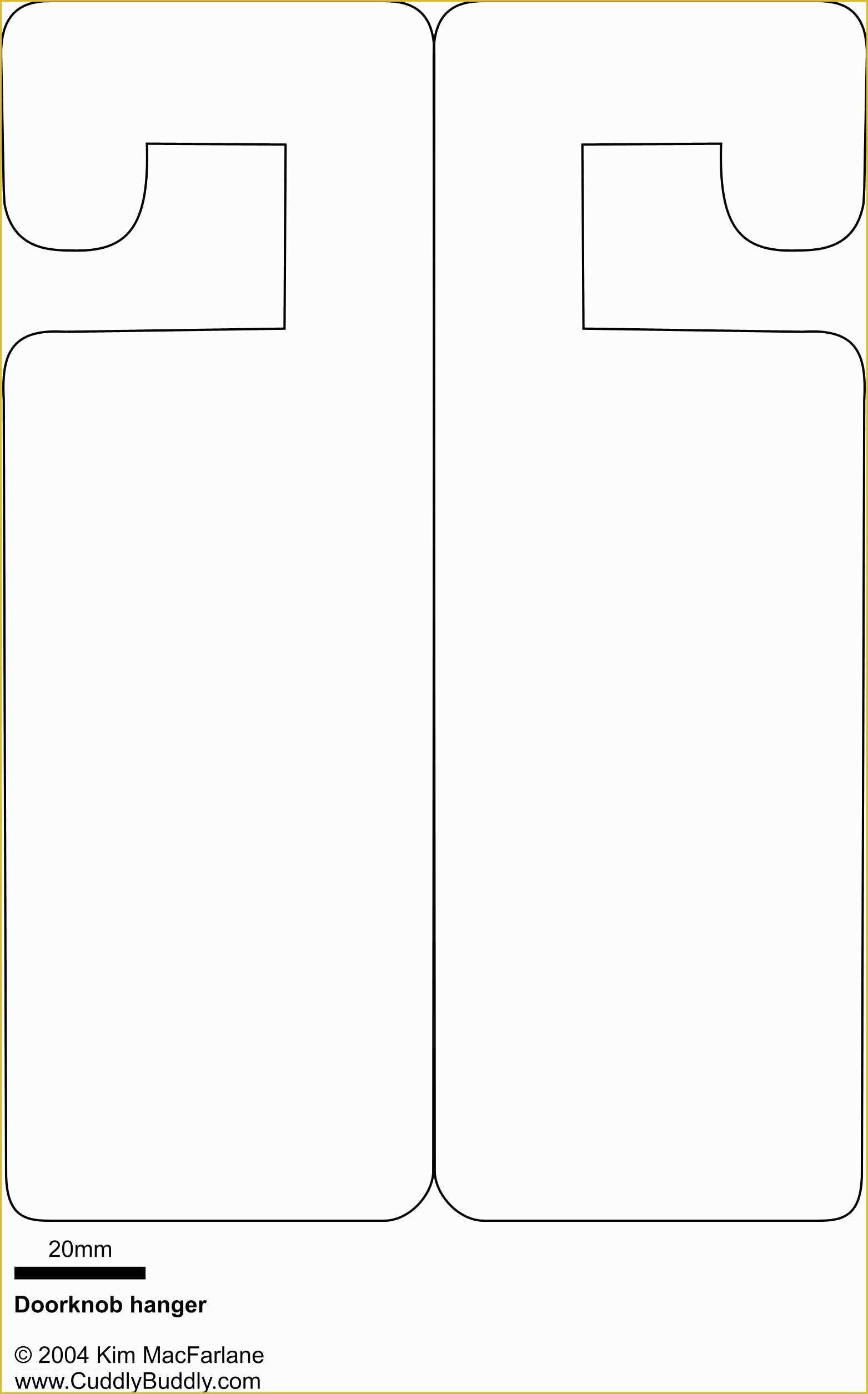 Free Printable Door Hanger Template