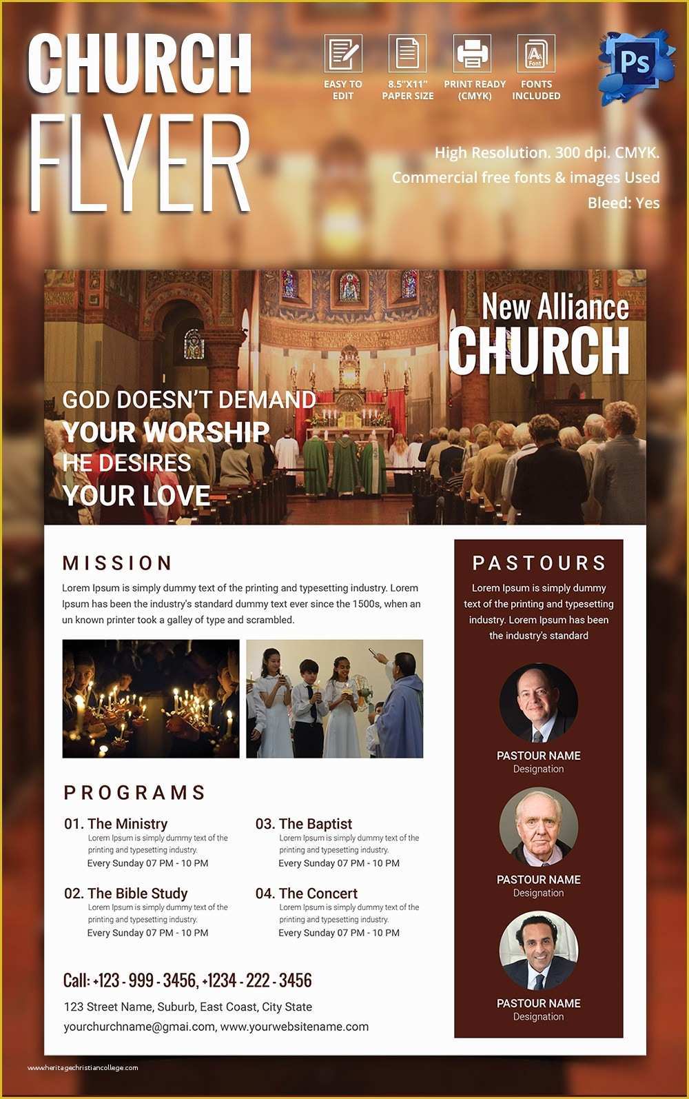 Free Church Flyer Templates Download