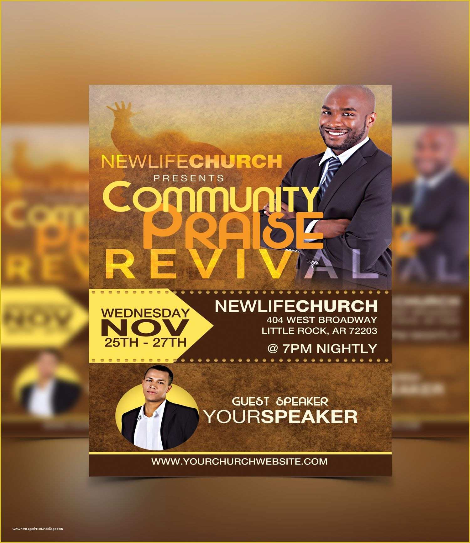 Free Church Flyer Templates Of Revival Flyer Template Flyerthemes 