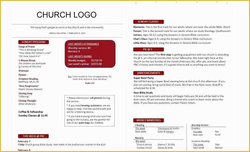 Free Church Program Template Microsoft Word Of 8 Best Of Church 