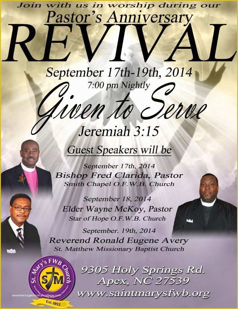 Revival Flyer Template Word