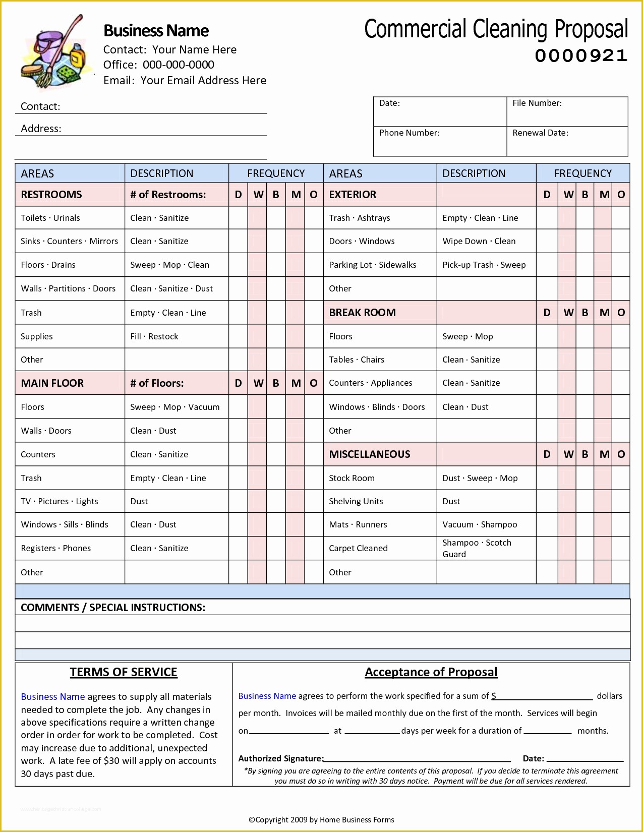 free-cleaning-proposal-template-of-printable-blank-bid-proposal-forms