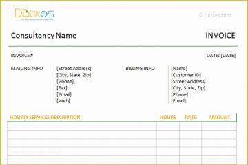 sample consulting invoice word