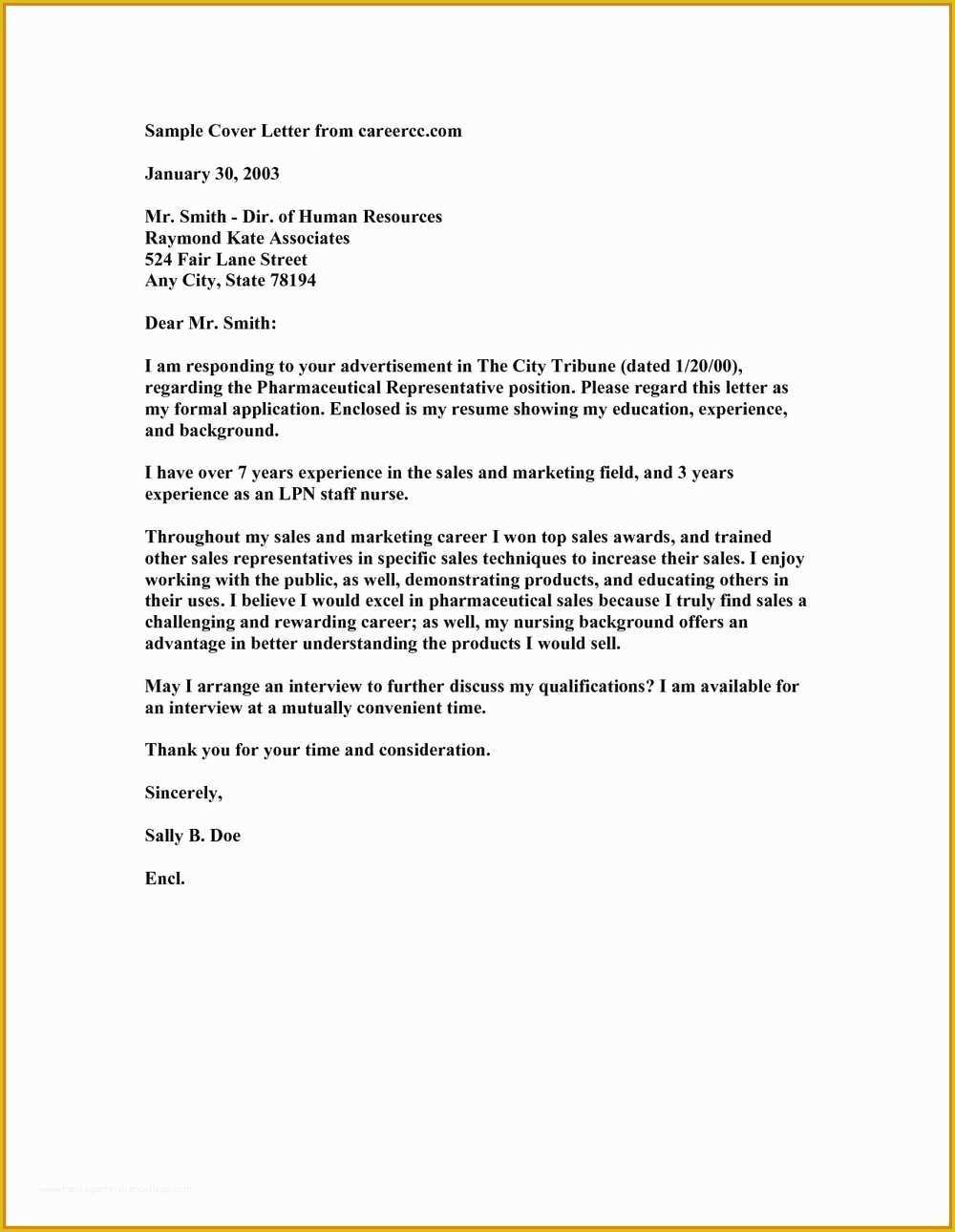 rental house application cover letter example