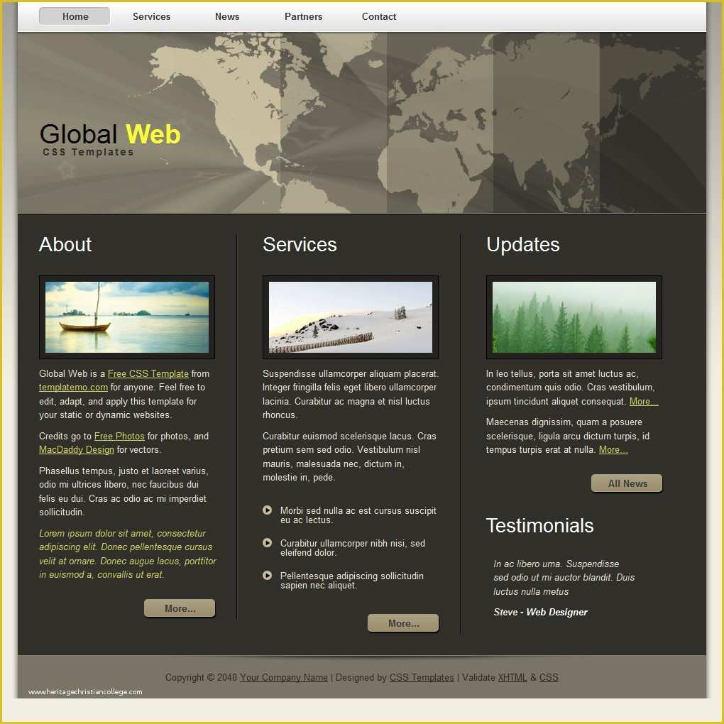 sample-web-page-templates