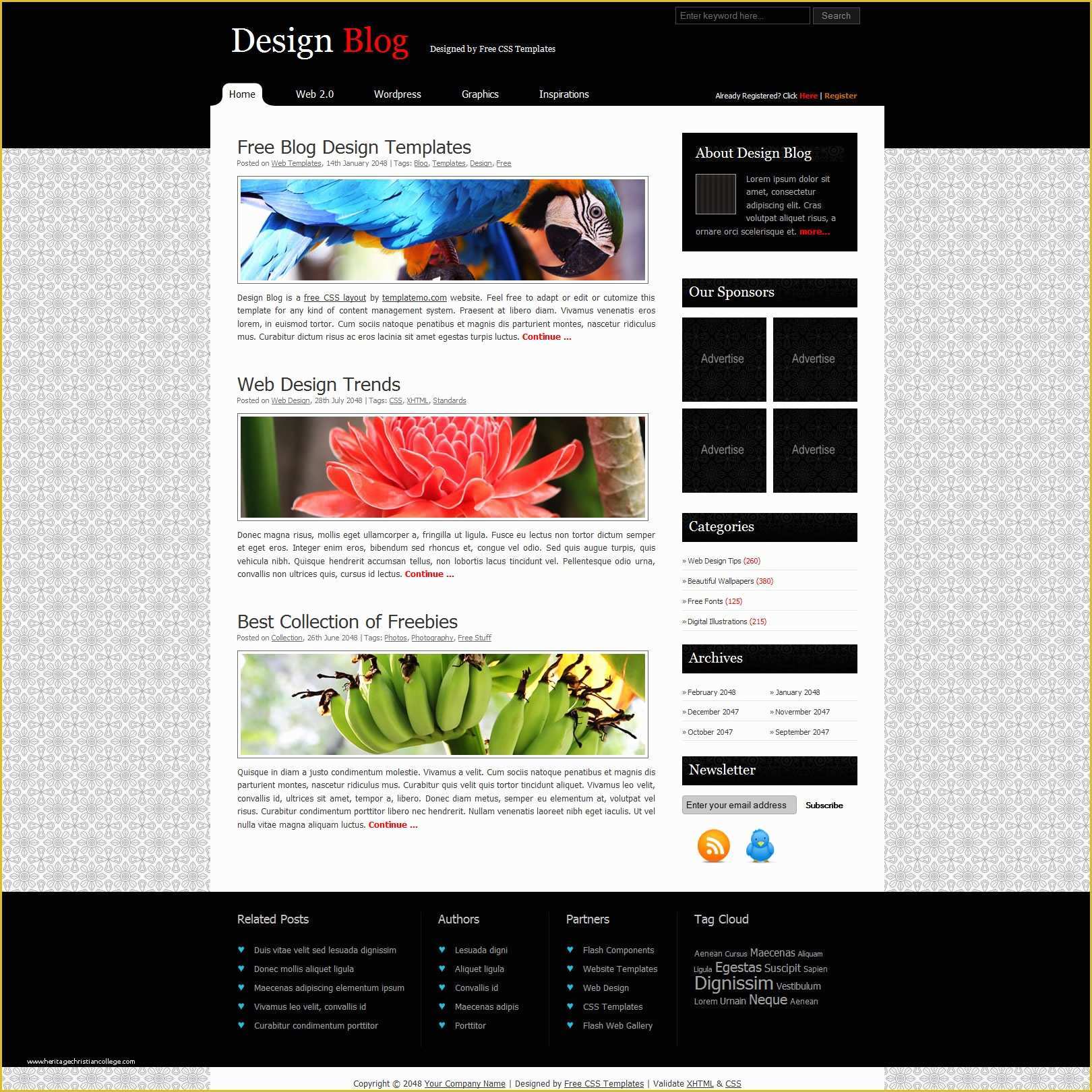 Free Css Web Templates Of Free Css Templates Free Css Website Templates 