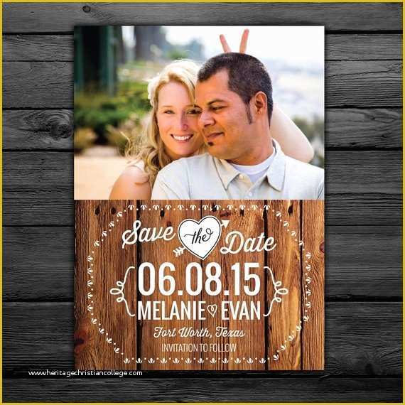 Free Customizable Save The Date Templates Of 25 Rustic Save The Date