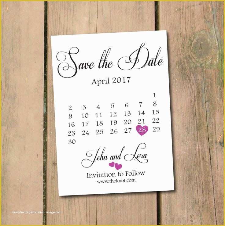 Free Customizable Save The Date Templates Of Save The Wedding Date Templates Instant Download