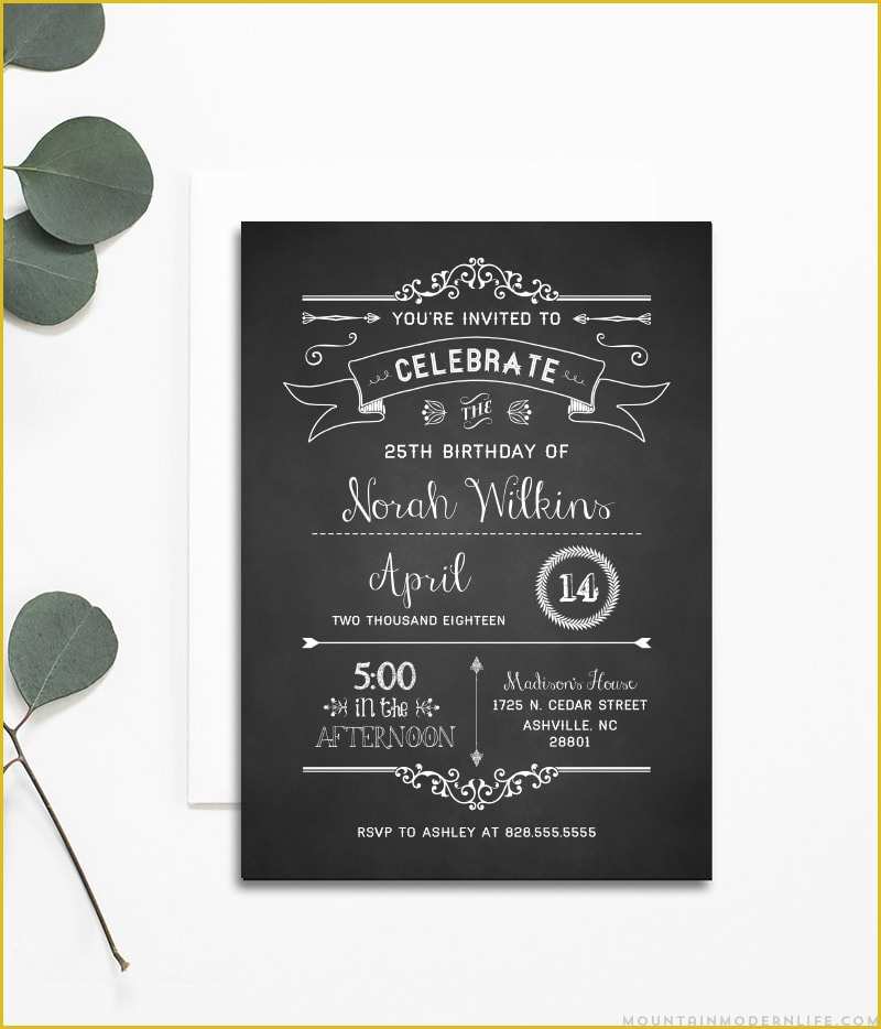 Free Diy Invitation Templates Of Printable Diy Birthday Invitation