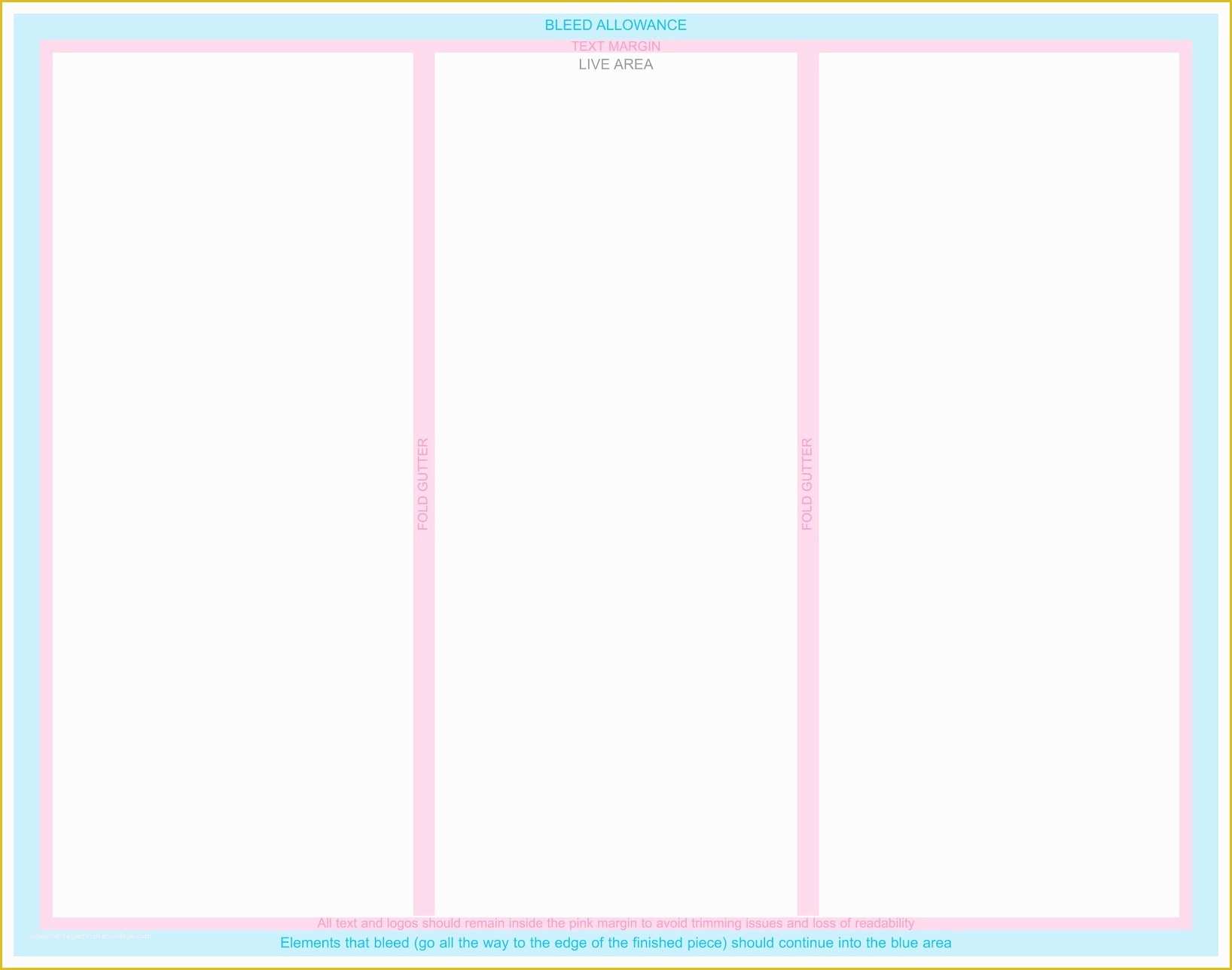 Free Downloadable Brochure Templates For Word Of Blank Tri Fold 