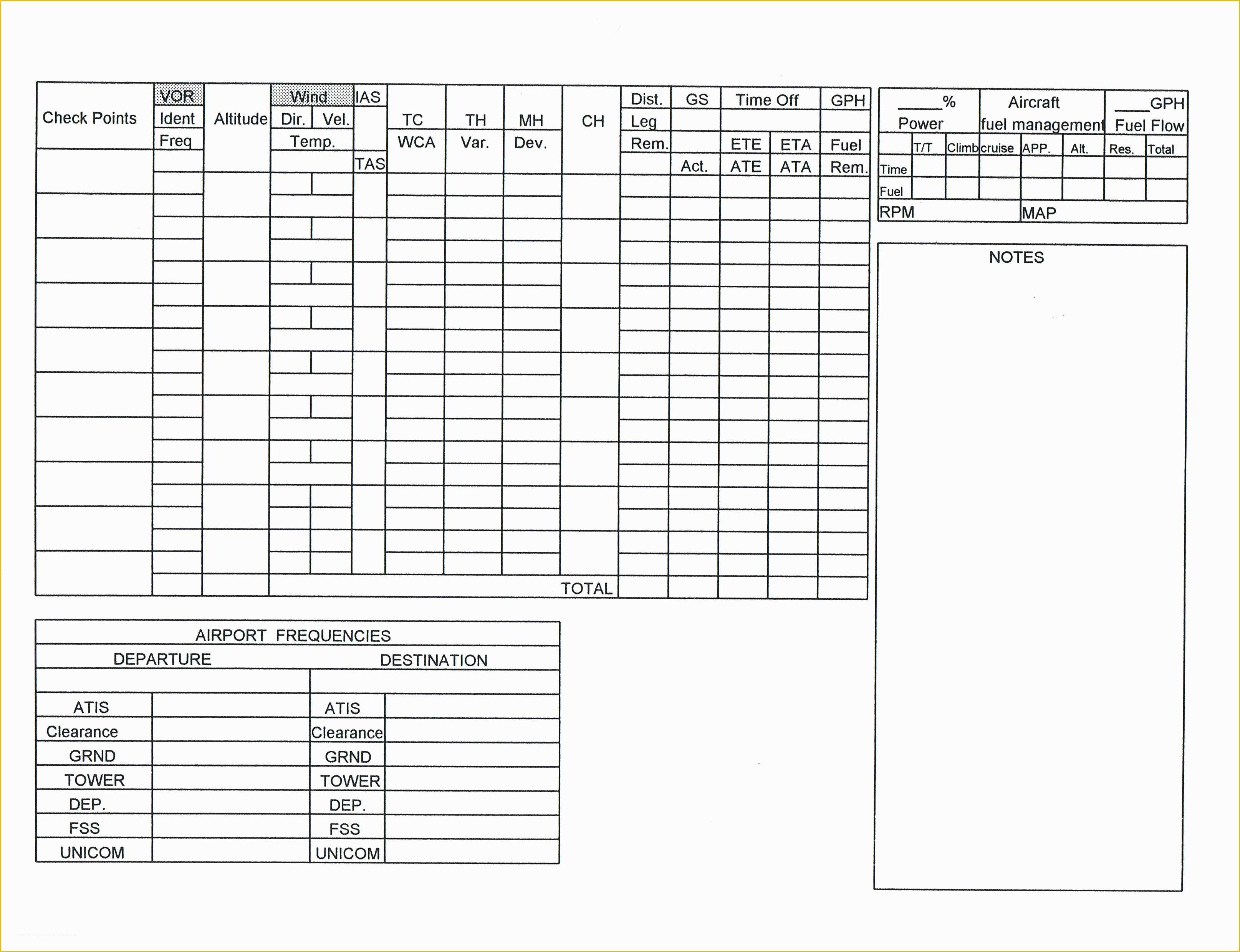 Printable Drone Flight Log Template Printable Templates