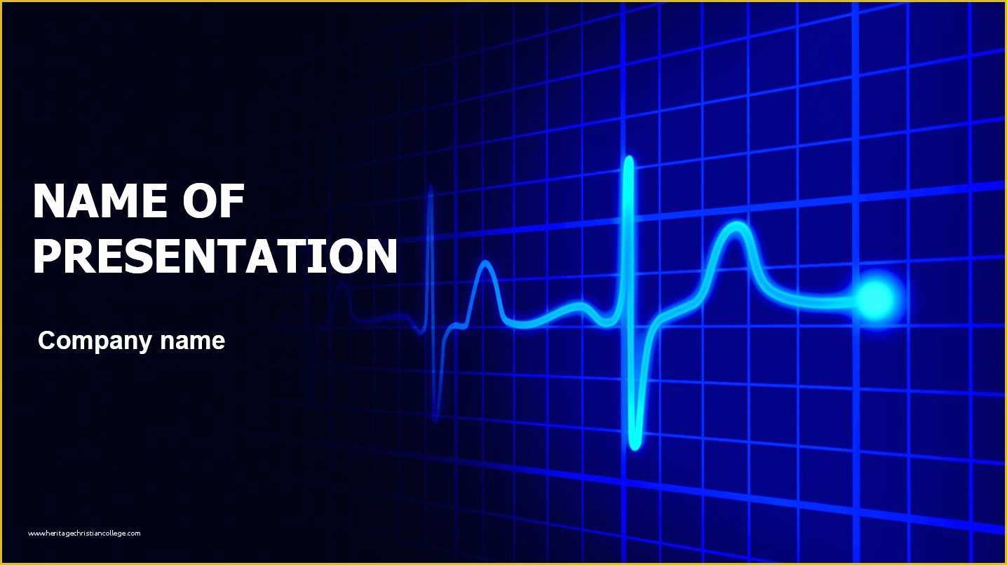 Free Ecg Powerpoint Templates Of Heart Cardiogram Powerpoint Template 