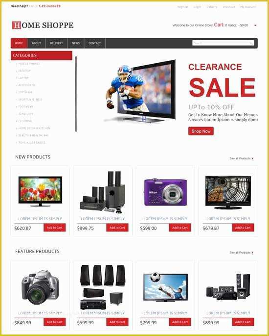 Free Ecommerce Website Templates Shopping Cart Download Of 50 Best E 