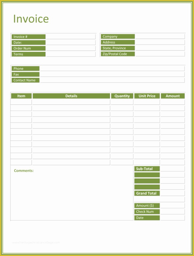 Free Printable Plumdomain 7 Invoice