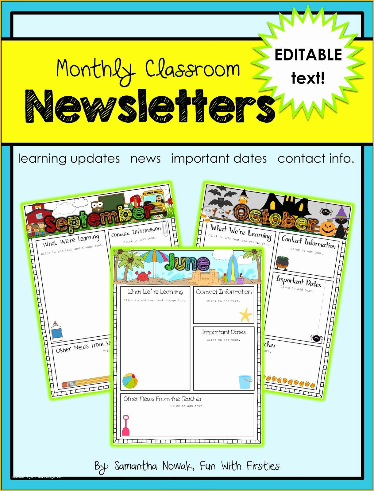 free preschool parent newsletter template
