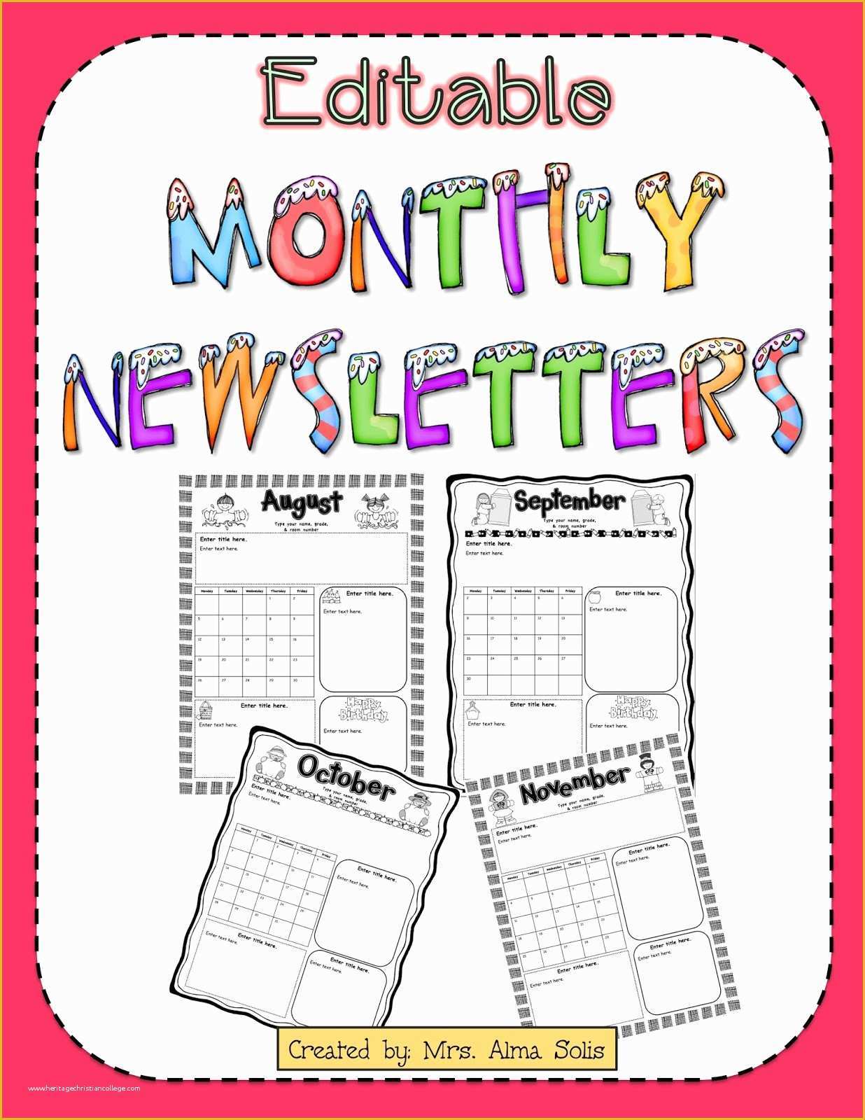free preschool newsletter templates for microsoft word