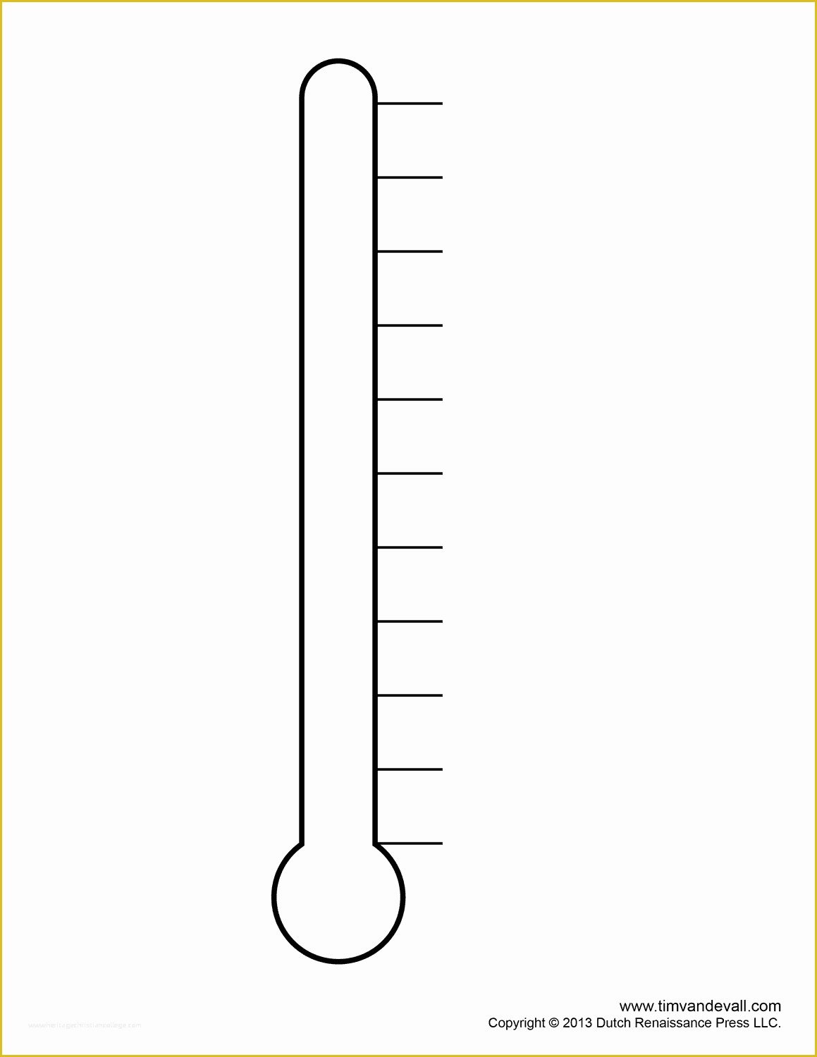 Thermometer Printable Template