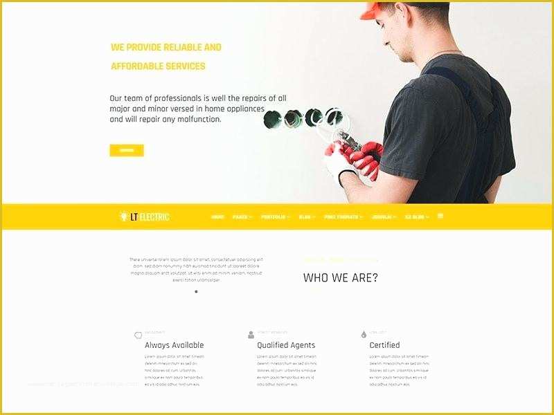 Free Electrician Website Template Of Like Website Template Line 