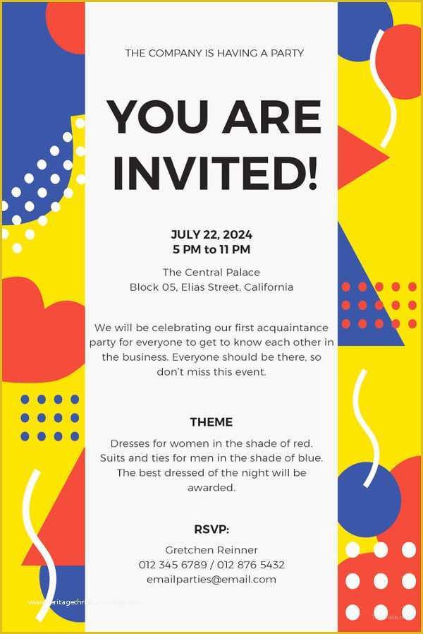 Free Email Invitation Template Of 15 Email Invitation Template Free ...