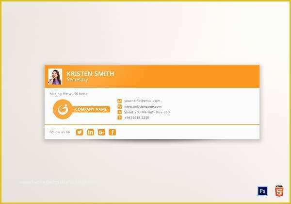 Free Email Signature Psd Template Of 12 Outlook Email Signature ...