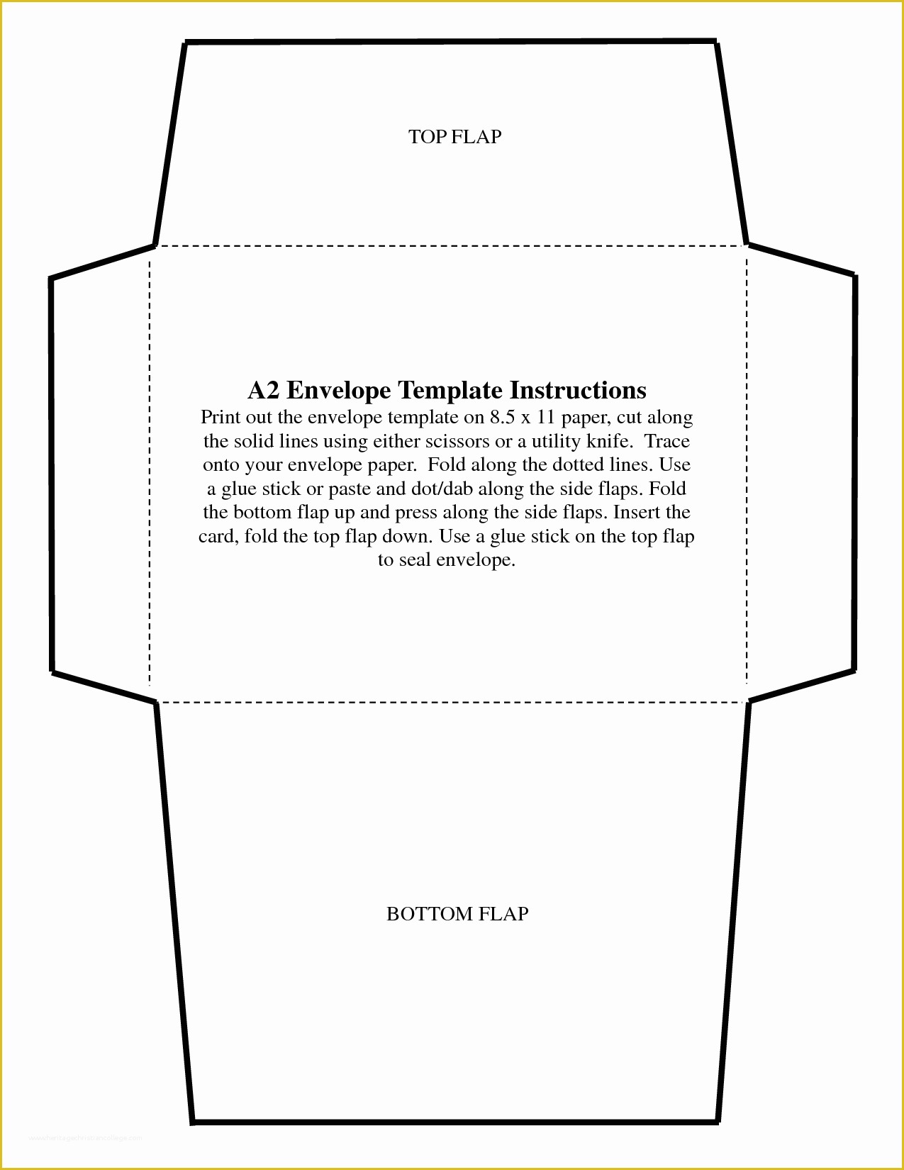 a7 envelope template word