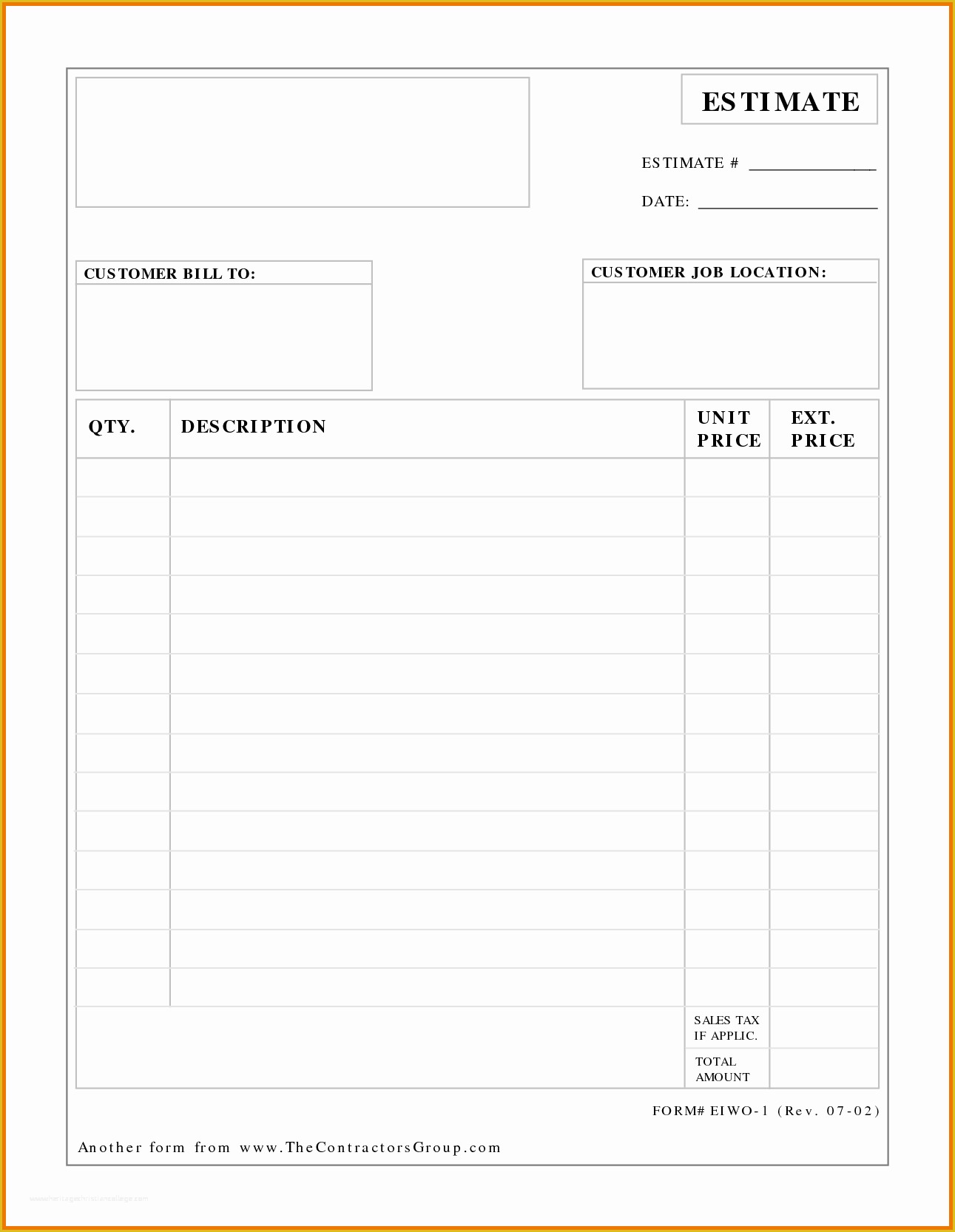 Free Estimate Template Word Of Microsoft Word Quote Template