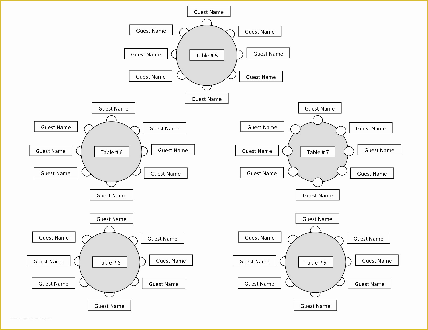 Free Event Seating Chart Template Of Printable Wedding Seating Templates Heritagechristiancollege