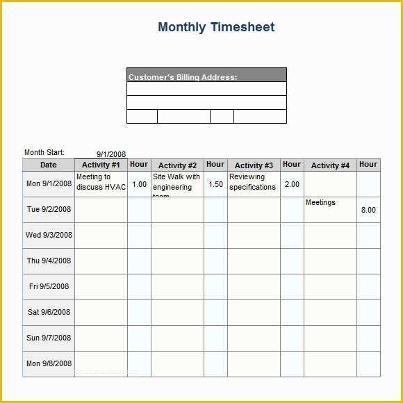 Free Excel Biweekly Timesheet Template Of 60 Sample Timesheet Templates