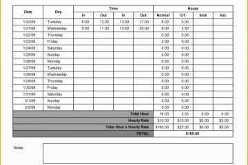 59 Free Excel Timesheet Template with formulas | Heritagechristiancollege