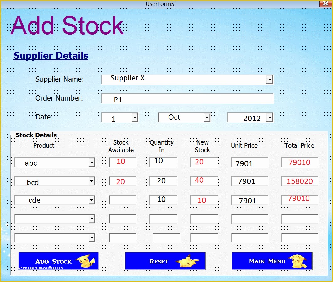 Free Excel Userform Templates Nisma Info