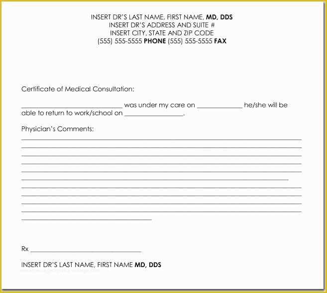 Free Fake Doctors Note Template Download Of Blank Doctors Note