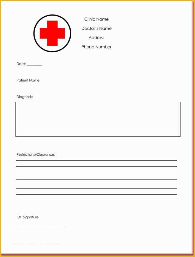 Free Fake Doctors Note Template Download Of Doctor S Note Templates 28 Blank Formats To Create 