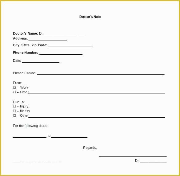 Free Fake Doctors Note Template Download Of Doctors Note From Urgent Care Fake Ooojo